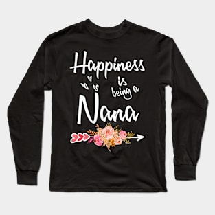 mothers day happiness is being a nana Long Sleeve T-Shirt